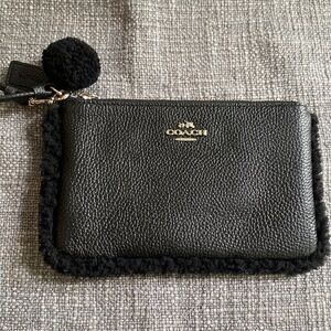 Coach black wristlet